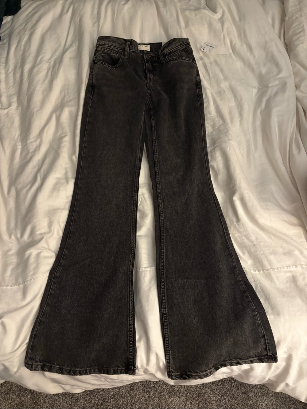 We The Free Washed Black Flare Jeans
